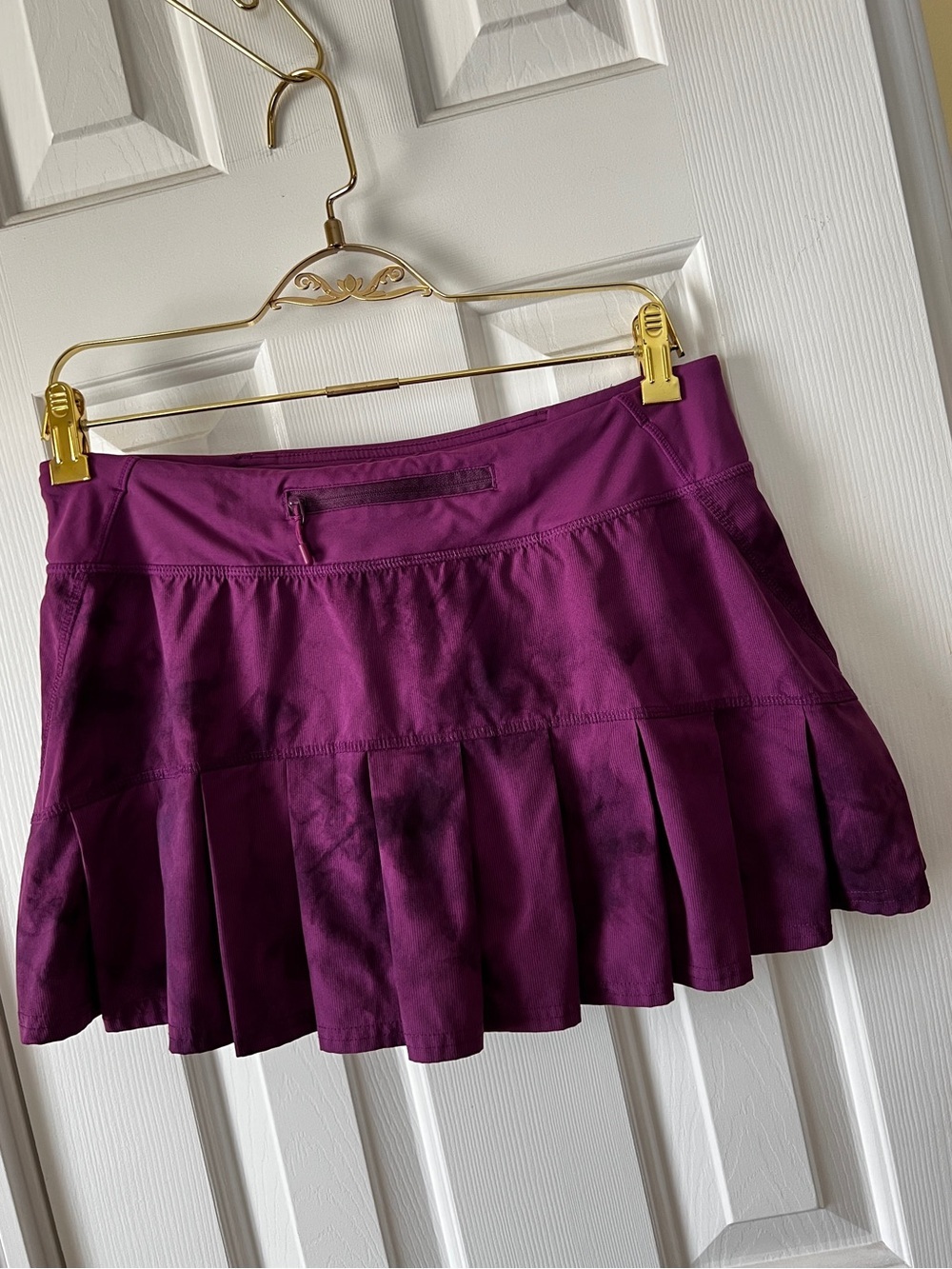 Lululemon Speed Skirt Purple Dewberry Spray Tie Dye Size 6 Built-in Shorts - Picture 3 of 10